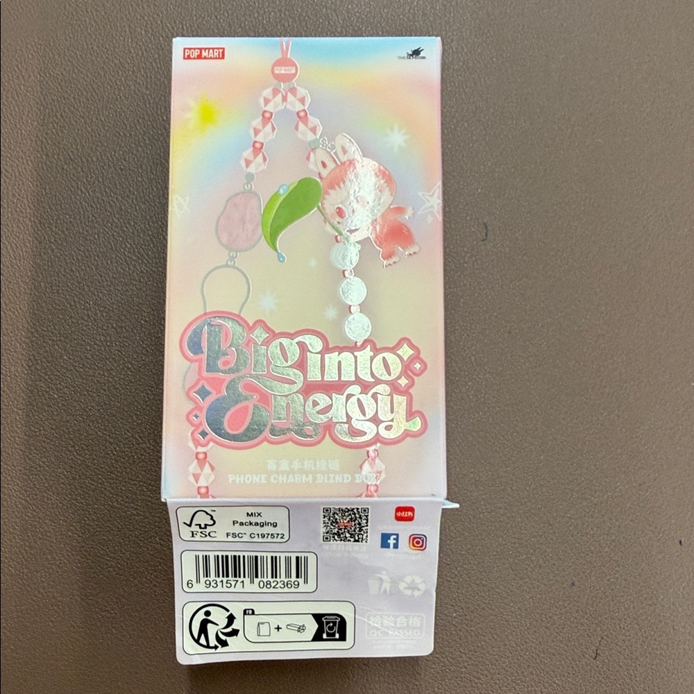 Pop Mart Labubu Big Into Energy Phone Charm - LUCK - NEW